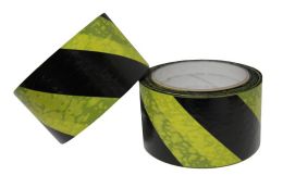 cautionary tape self-adhesive 6cm/60m, yellow - black