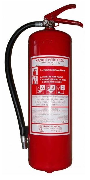 P6Te - práškový hasicí přístroj  - 