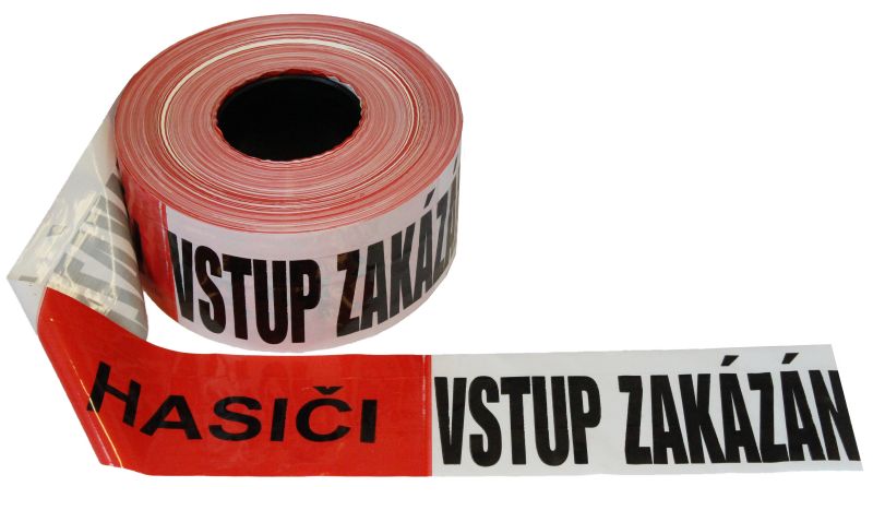 Red-white demarking tape with printing, 500m - 