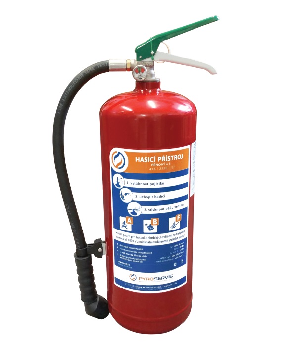 VP6TNC/P foam extinguisher - stainless vessel - 